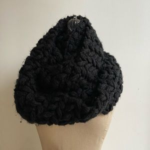 Black Knit Infinity Scarf